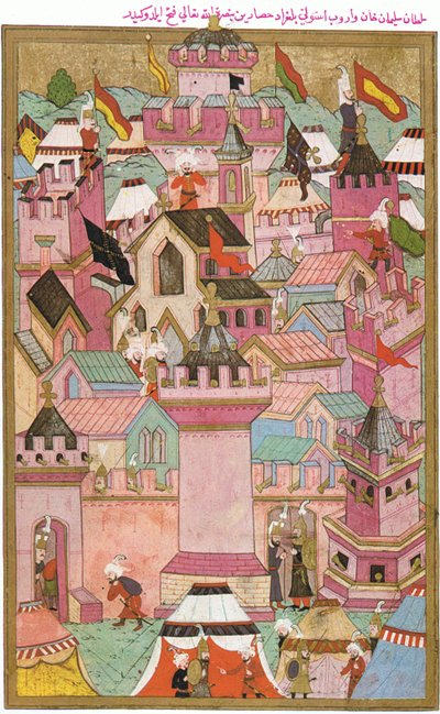 La presa della fortezza di Székesfehérvár da parte degli Ottomani nel 1543 da Unknown